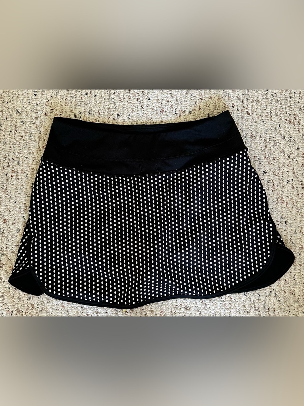 Victoria's Secret Black and White Polka Dot Active Skirt